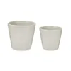 Set of pots 2 Pieces Ø 22 cm Ø 28 cm Grey Clay