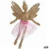 Christmas bauble Fairy champagne Plastic Glitter 8 x 12 x 5 cm (24 Units)