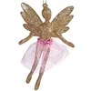 Christmas bauble Fairy champagne Plastic Glitter 8 x 12 x 5 cm (24 Units)