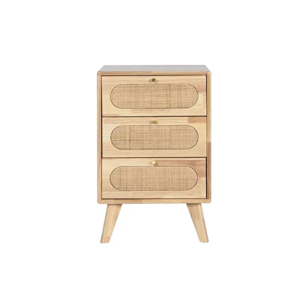 Chest of drawers DKD Home Decor Natural Metal Rubber wood 40 x 30 x 63 cm