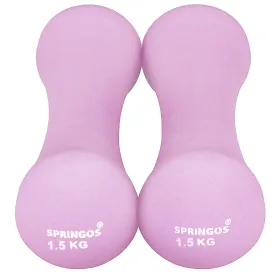 Neoprene dumbbells Springos FA1039 2 x1.5kg | Buy online — Megaluks