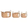 Basket set DKD Home Decor White Natural Rope Seagrass Boho 55 x 55 x 40 cm