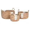 Basket set DKD Home Decor White Natural Rope Seagrass Boho 55 x 55 x 40 cm