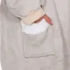 Oversized hoodie blanket Springos HA7322 light gray