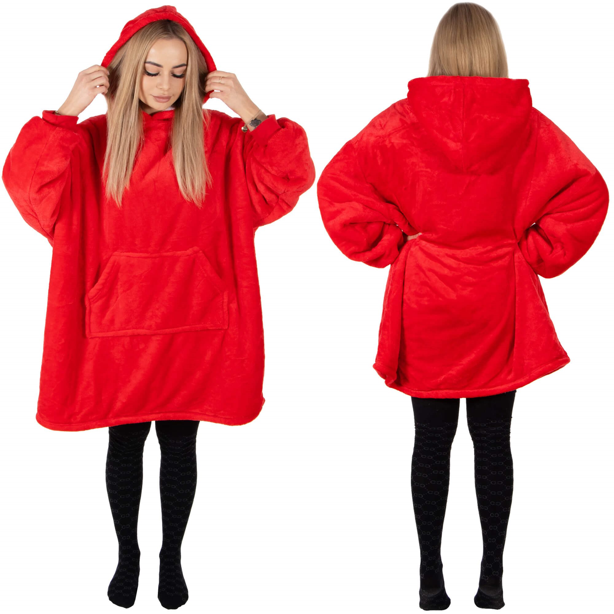 Oversized hoodie blanket Springos HA7321 red | Buy online — Megaluks