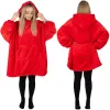Oversized hoodie blanket Springos HA7321 red | Buy online — Megaluks