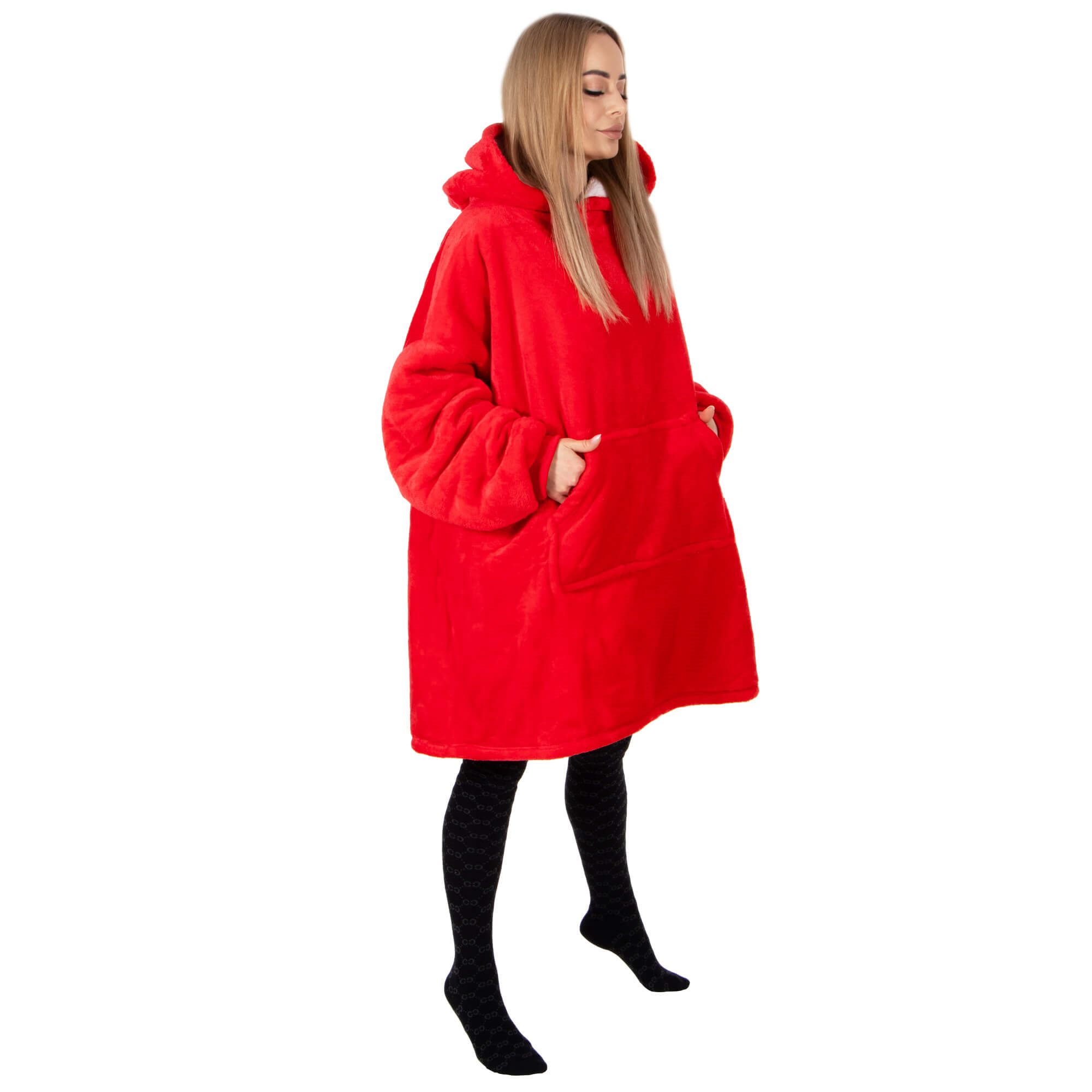 Oversized hoodie blanket Springos HA7321 red | Buy online — Megaluks