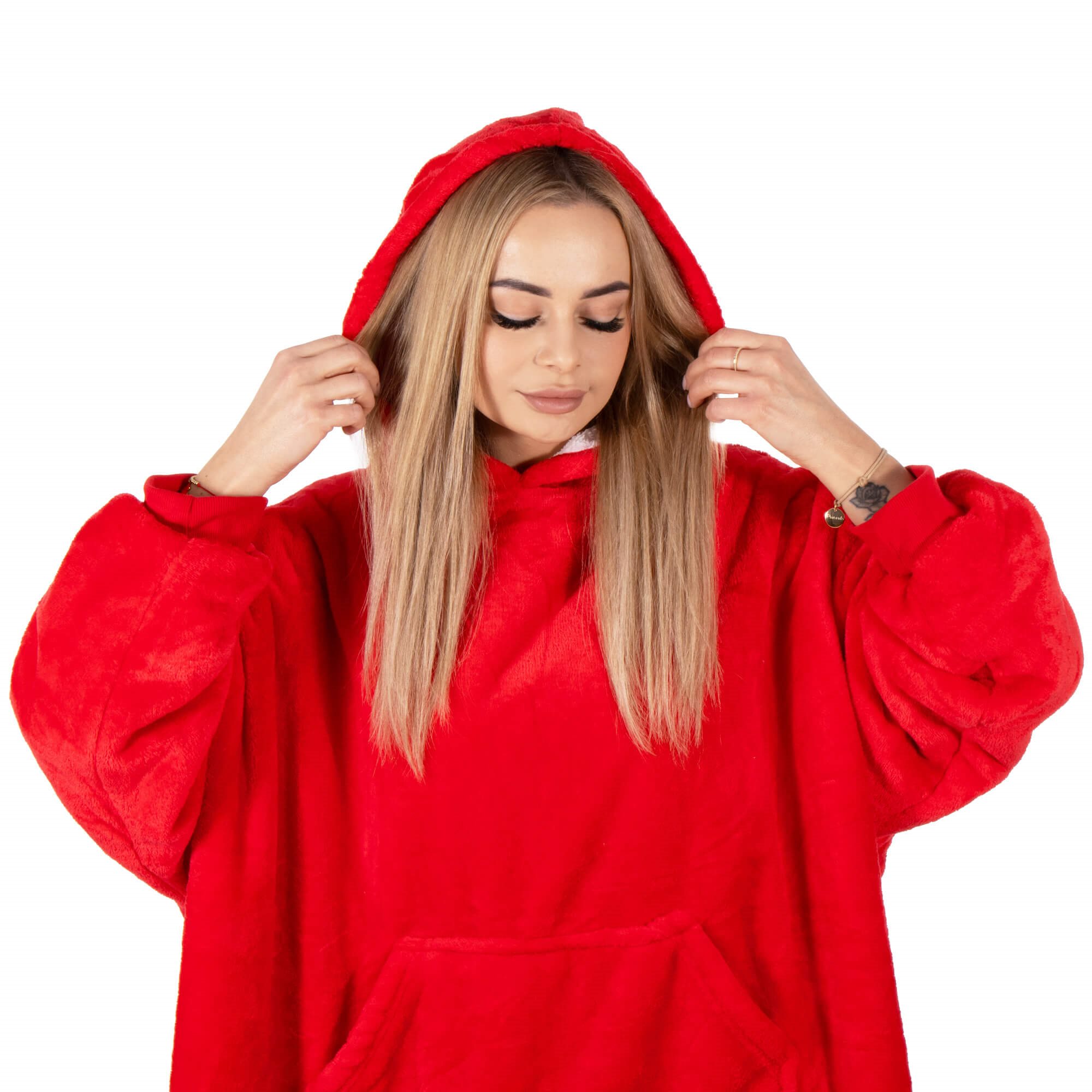 Oversized hoodie blanket Springos HA7321 red | Buy online — Megaluks