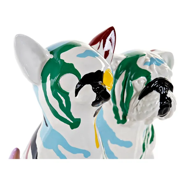 Decorative Figure DKD Home Decor Multicolour Dog Lacquered 20 x 12,5 x 17,5 cm (2 Units)