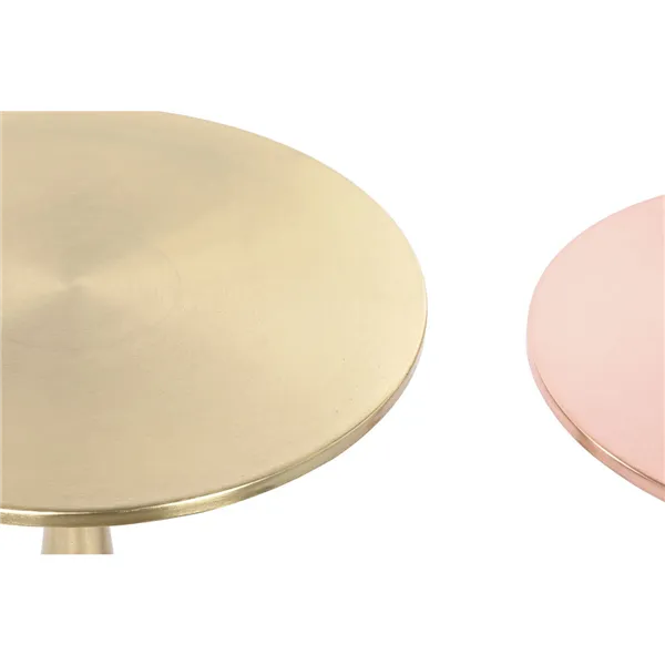 Set of 2 tables Home ESPRIT Copper Golden 46 x 46 x 51 cm