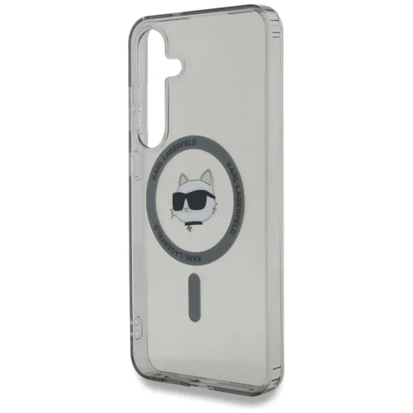 Karl Lagerfeld Button Choupette Head Printed Logo MagSafe - Case for Samsung Galaxy S25+ (Black)