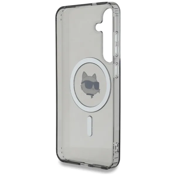 Karl Lagerfeld Button Choupette Head Printed Logo MagSafe - Case for Samsung Galaxy S25+ (Black)