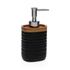 Soap Dispenser Versa Black Resin Bamboo polypropylene ABS