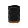 Toothbrush Holder Versa Black Resin Bamboo 7,6 x 10,6 x 6,7 cm