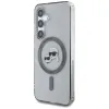Karl Lagerfeld Button Karl & Choupette Heads Printed Logo MagSafe - Case for Samsung Galaxy S25 (Black)