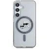 Karl Lagerfeld Button Karl & Choupette Heads Printed Logo MagSafe - Case for Samsung Galaxy S25 (Black)