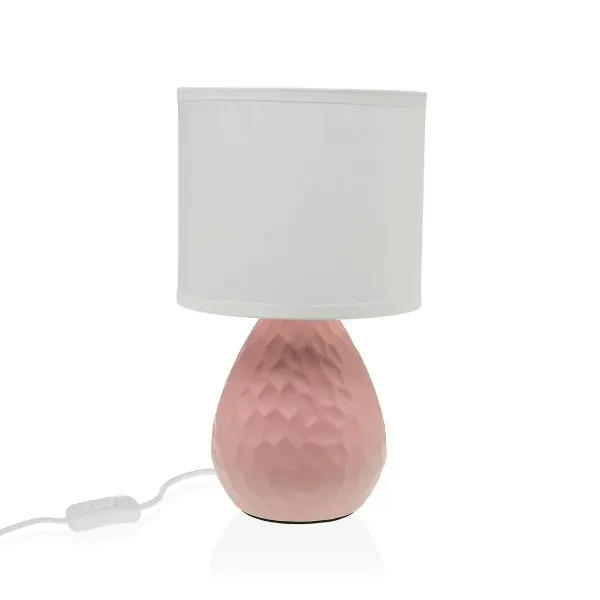 Desk lamp Versa Pink White Ceramic 40 W 15,5 x 27,5 cm