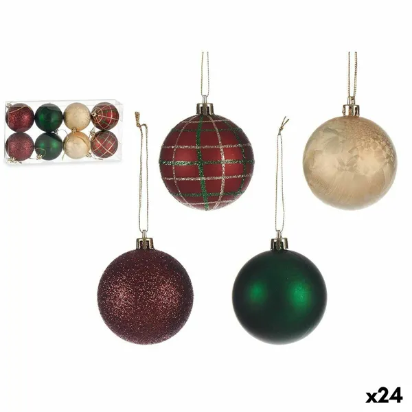 Set of Christmas balls Multicolour 6 cm Plastic (24 Units)