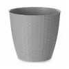 Plant pot Stefanplast Grey Plastic 24 x 22,3 x 24 cm (6 Units)