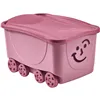 Storage Box with Lid Mondex Fancy Smile With wheels 58 x 39 x 32 cm