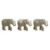 Decorative Figure Home ESPRIT White Green Turquoise Elephant Colonial 21,5 x 8,5 x 16 cm (3 Units)