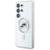 Karl Lagerfeld Button Karl & Choupette Heads Printed Logo MagSafe - Case for Samsung Galaxy S25 Ultra (White)