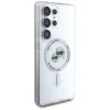 Karl Lagerfeld Button Karl & Choupette Heads Printed Logo MagSafe - Case for Samsung Galaxy S25 Ultra (White)