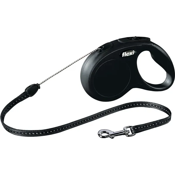 Dog Lead Flexi New CLASSIC Black 5 m