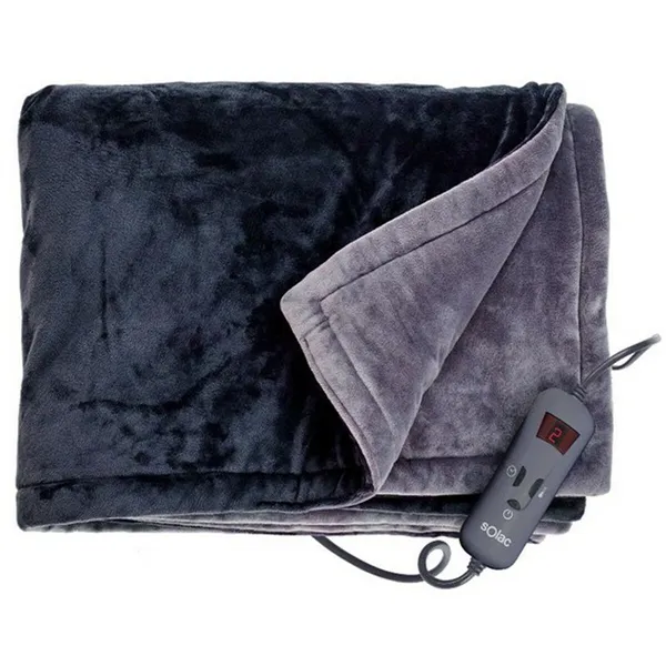 Electric Blanket Solac Reikiavik Blue Franela