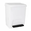 Waste bin with pedal 23 L White