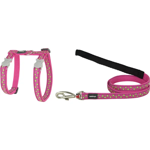 Dog Harness Red Dingo On Hot 21-35 cm Pink