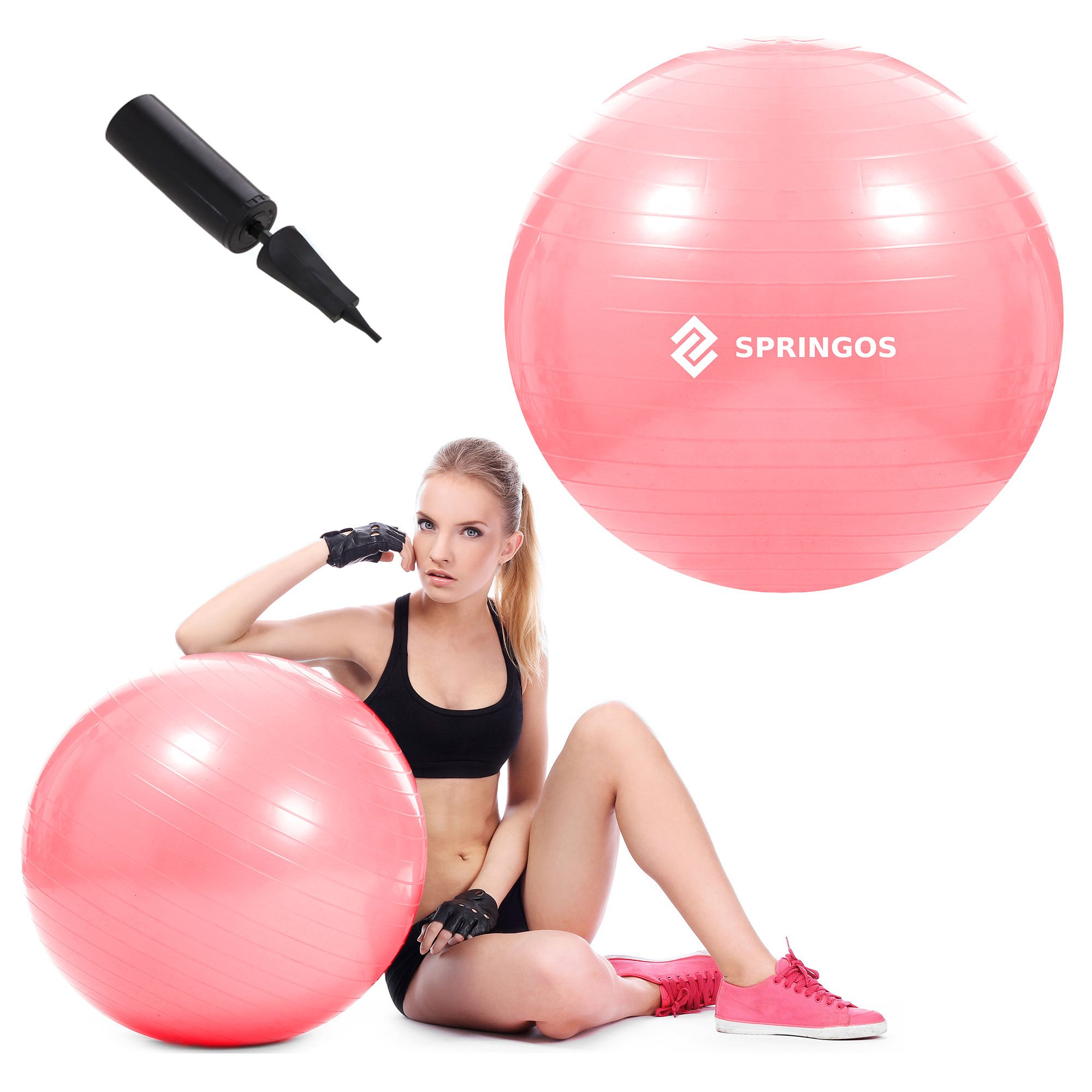 Kuntopallo pumpulla Springos FB0012 75 cm | Osta verkosta — Megaluks