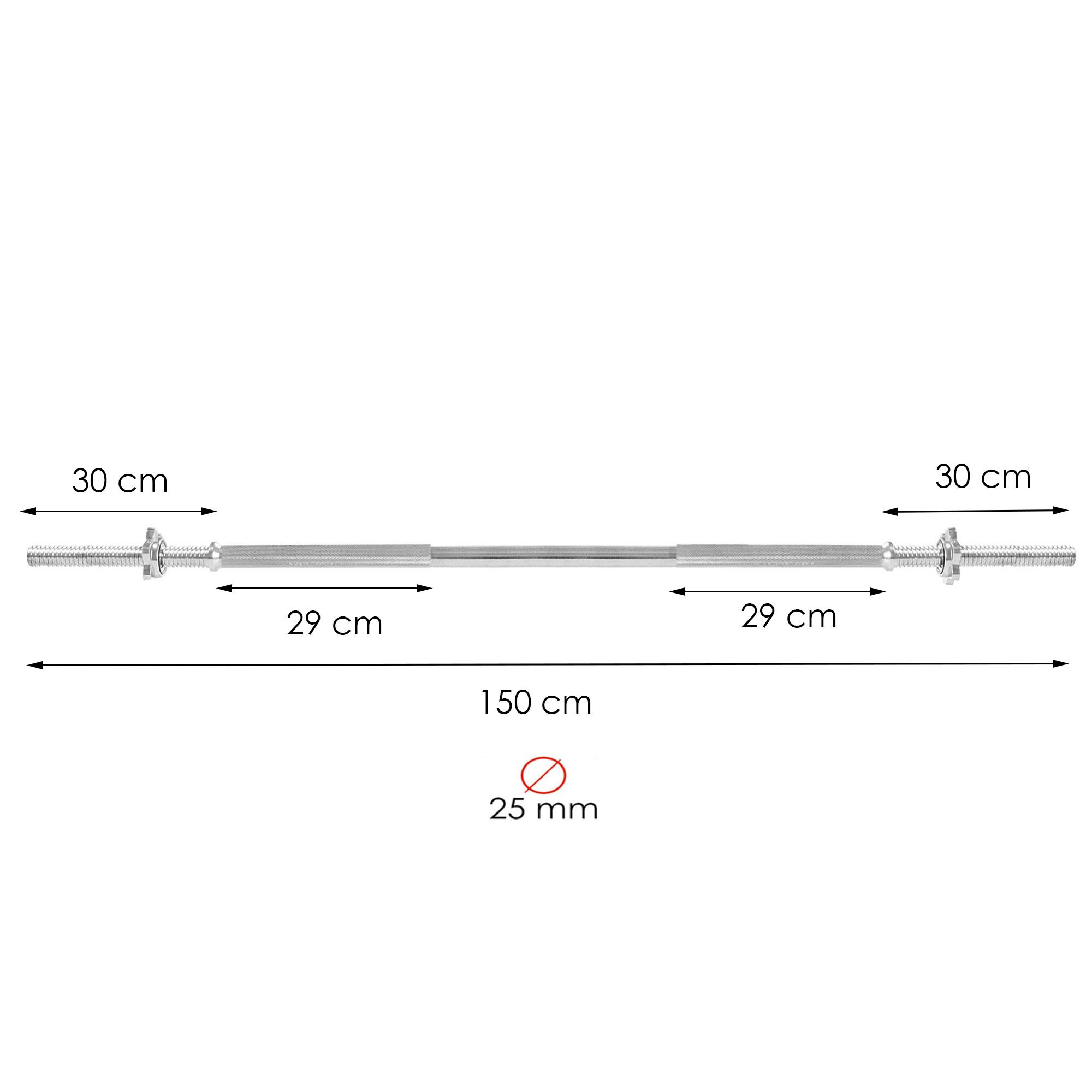 Fitnessi kaalukangi Springos FA1048 150 cm 25mm | Osta veebist — Megaluks