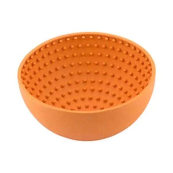 Dog Feeder Lickimat Wobble Orange Rubber