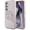 Karl Lagerfeld Rhinestones Karl Head Logo - Case for Samsung Galaxy S25 (Pink)