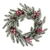 Advent wreathe White Red Green Natural Plastic Pineapples 35 x 35 cm