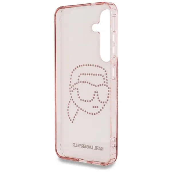 Karl Lagerfeld Rhinestones Karl Head Logo - Case for Samsung Galaxy S25 (Pink)