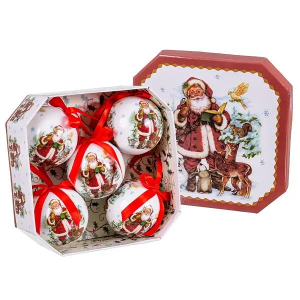 Christmas Baubles Multicolour Paper Polyfoam Father Christmas 7,5 x 7,5 x 7,5 cm (5 Units)