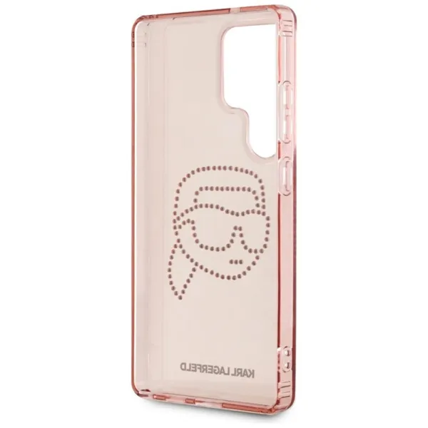 Karl Lagerfeld Rhinestones Karl Head Logo - Case for Samsung Galaxy S25 Ultra (Pink)