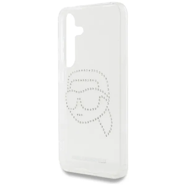 Karl Lagerfeld Rhinestones Karl Head Logo - Case for Samsung Galaxy S25 (Transparent)