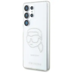 Karl Lagerfeld Rhinestones Karl Head Logo - Case for Samsung Galaxy S25 Ultra (Transparent)