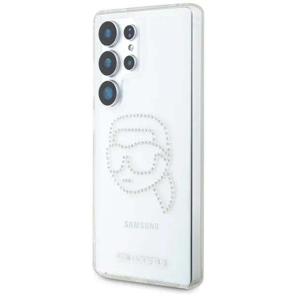 Karl Lagerfeld Rhinestones Karl Head Logo - Case for Samsung Galaxy S25 Ultra (Transparent)
