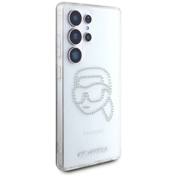 Karl Lagerfeld Rhinestones Karl Head Logo - Case for Samsung Galaxy S25 Ultra (Transparent)