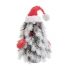 Christmas Tree White Red Green Plastic Polyfoam Fabric 21 x 21 x 45 cm