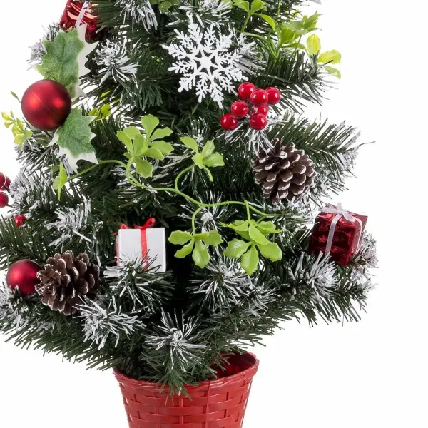 Christmas Tree Red Multicolour Plastic Pineapples 60 cm