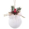 Christmas Baubles White Multicolour Corduroy Foam 6 x 6 x 6 cm (8 Units)