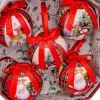 Christmas Baubles Red Multicolour Paper Polyfoam Snow Doll 7,5 x 7,5 x 7,5 cm (5 Units)