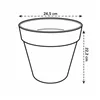 Plant pot Elho Loft Urban 25 Yellow Ø 24,5 x 22,2 cm