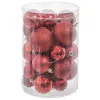 Christmas Baubles Red Plastic Glitter 12,5 x 12,5 x 27 cm (27 Units)