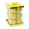 Christmas Baubles Golden Plastic 6 x 6 x 6 cm (12 Units)